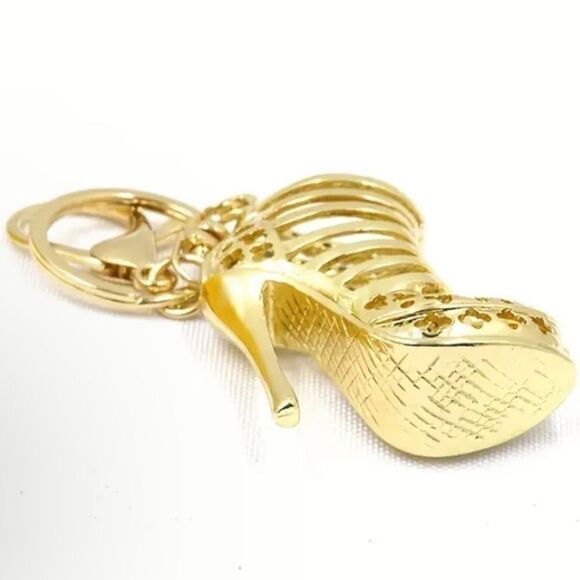 Rhinestone Stiletto Bag Charm Key Ring - Picture 2 of 4